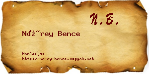 Nérey Bence névjegykártya