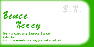 bence nerey business card